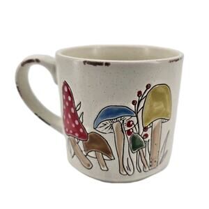 Spectrum Designz Boho Embossed Mushroom Cottagecore Fairy Garden Coffee Mug 18oz